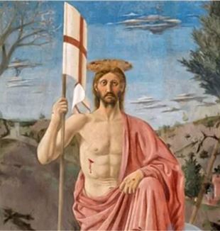 Detalle de la “La resurrección de Cristo» de Piero della Francesca