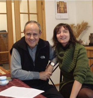 Julián Carrón y Elena Mazzola